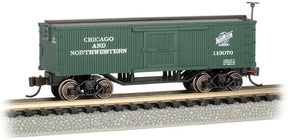 Bachmann Boxcar Bachmann 15655 N Scale Old-Time Wood Boxcar Chicago & NorthWestern