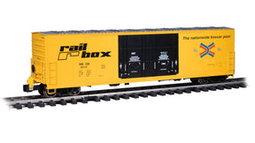 Bachmann Boxcar Bachmann 93554 G Scale (1:29) 53' Evans Boxcar with End of Train Device Railbox RBOX 32113