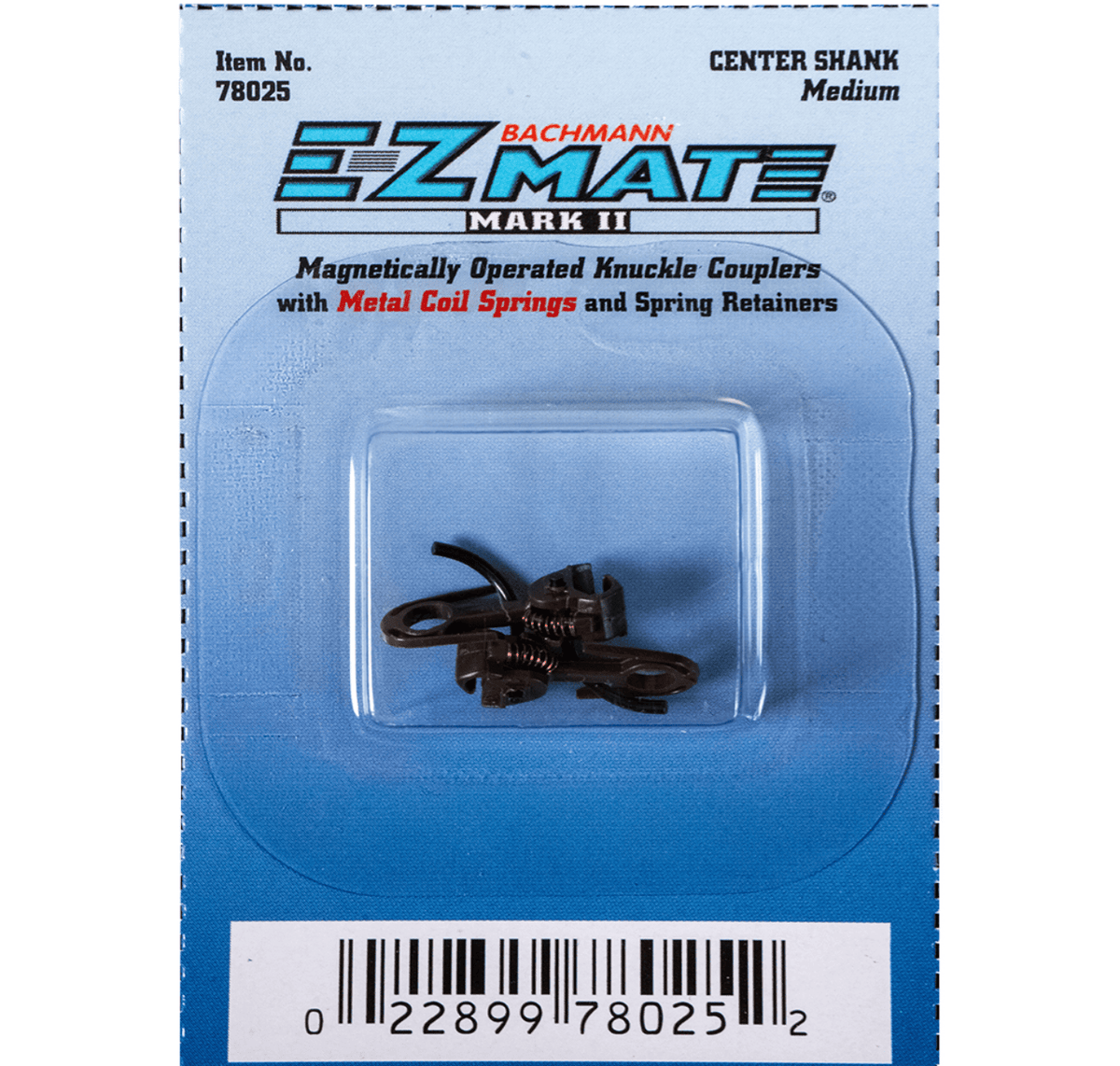 Bachmann Couplers Bachmann 78025 HO Scale E-Z Mate Mark II Medium Center Shank Couplers (1 Pair)