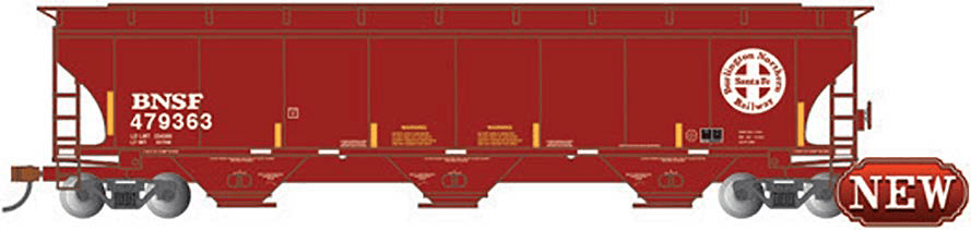Bachmann Covered Hopper Bachmann 70632 HO Scale Trinity 5161 Covered Hopper BNSF "Cross" 479363