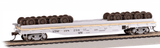 Bachmann Flatcar Bachmann 18937 HO Scale 55' Flatcar with Wheel Load Santa Fe ATSF 198234