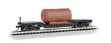 Bachmann Flatcar - Heavy Duty Bachmann 71395 N Scale 52' Center Depressed Flatcar with Boiler Load - Unlettered