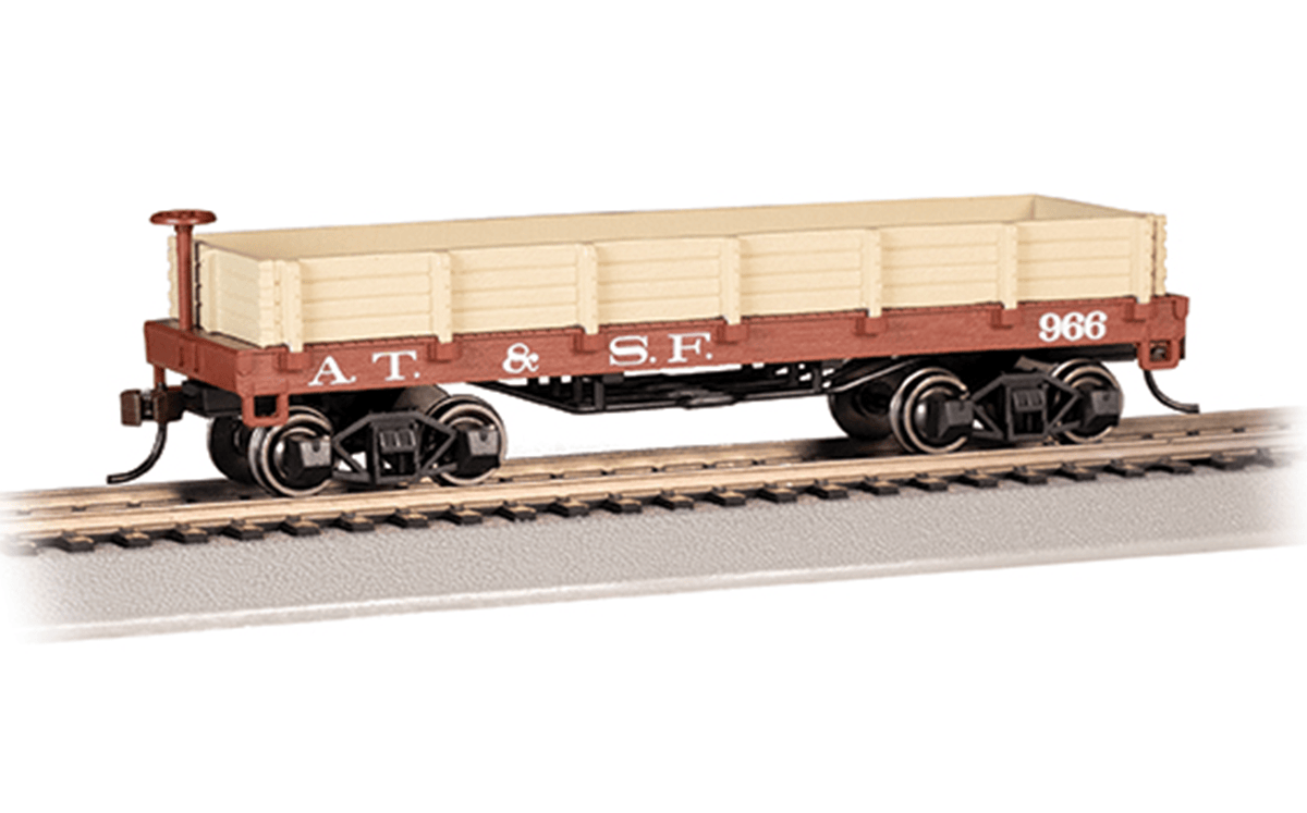 Bachmann Gondola Bachmann 15401 HO Scale Old-Time Gondola Santa Fe ATSF 966