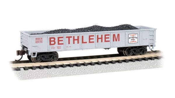 Bachmann Gondola Bachmann 17256 N Scale 40' Gondola Bethlehem Steel BSCX 46636