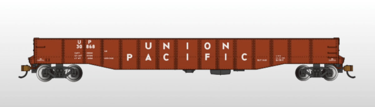Bachmann Gondola Bachmann 73973 N Scale 52'6" Drop End Gondola Union Pacific UP 30868