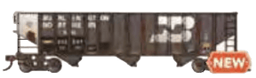 Bachmann Open Hopper Bachmann 15802 HO Scale Workhorse Series 100 Ton 3 Bay Hopper Burlington Northern BN 53297
