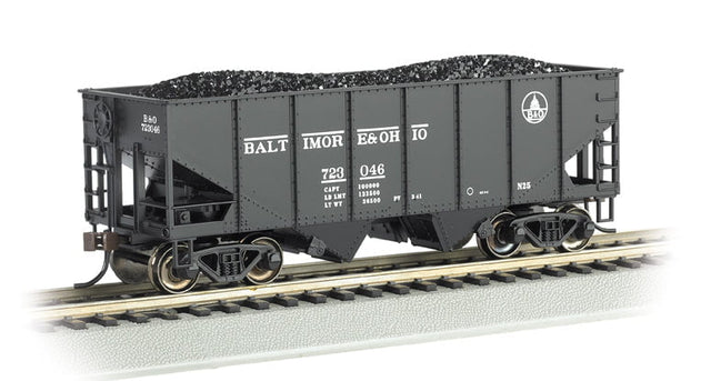 Bachmann Open Hopper Bachmann 19509 HO Scale USRA 55 Ton Hopper Car with Coal Load Baltimore & Ohio B&O