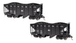 Bachmann Open Hopper Bachmann Spectrum 27901 On30 Scale 2 Bay Steel Hopper East Broad Top EBT 802 & 805 (2 Pack)