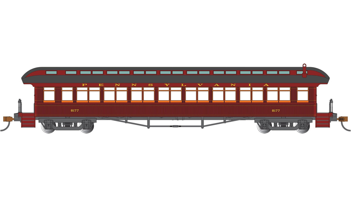 Bachmann Passenger - Coach Bachmann 12802 HO Scale 60' Passenger Coach Pennsylvania Railroad PRR 8177