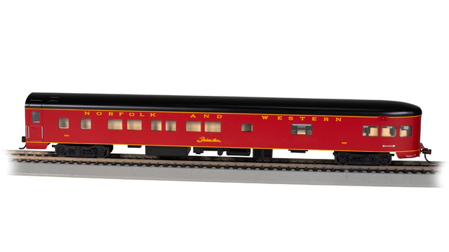 Bachmann Passenger - Obs Bachmann 14314 HO Scale 85' Lighted Smoothside Observation Norfolk and Western N&W 582