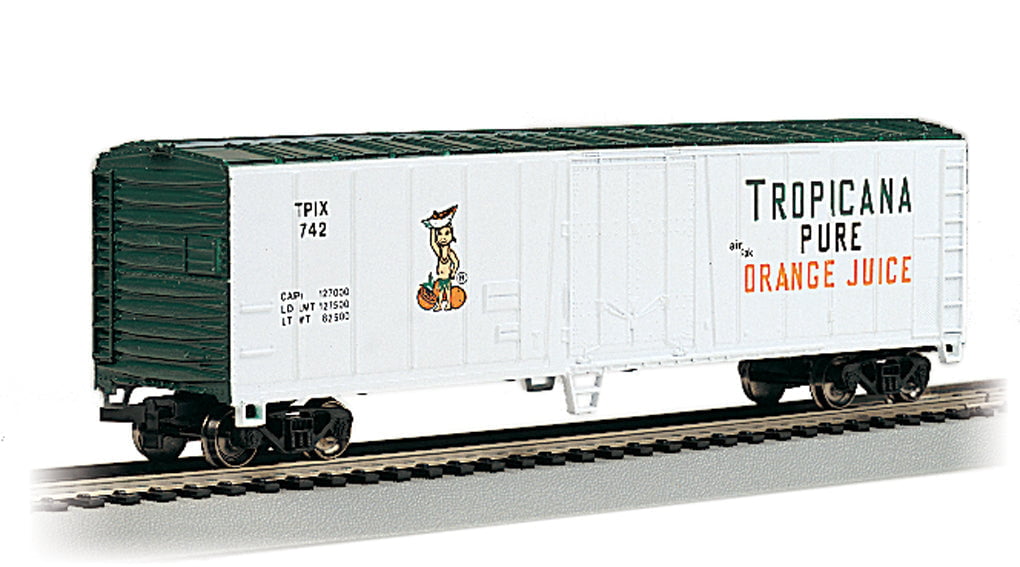 Bachmann Reefer Bachmann 17947 HO Scale 50' Steel Reefer Tropicana TIPX - White