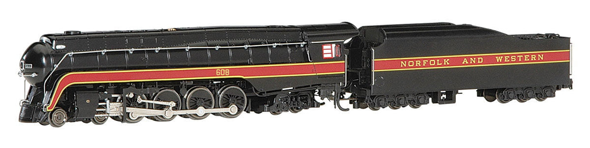 Bachmann Steam Loco - 4-8-4 Bachmann 53252 N Scale 4-8-4 Class J Steam Loco Norfolk & Western 608 DCC & Sound