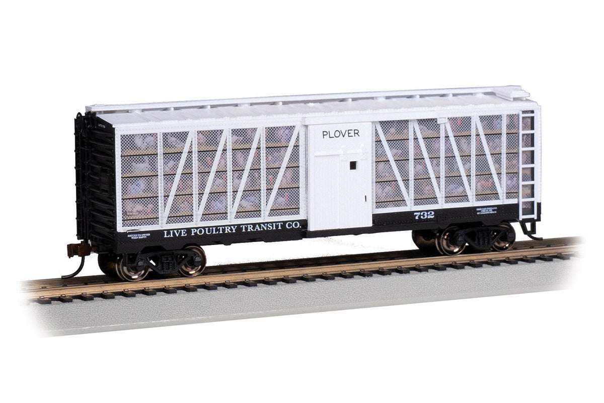 Bachmann Stock Car Bachmann 15906 HO Scale 40' Poultry Transport Car with Turkeys Live Poultry Transit 732
