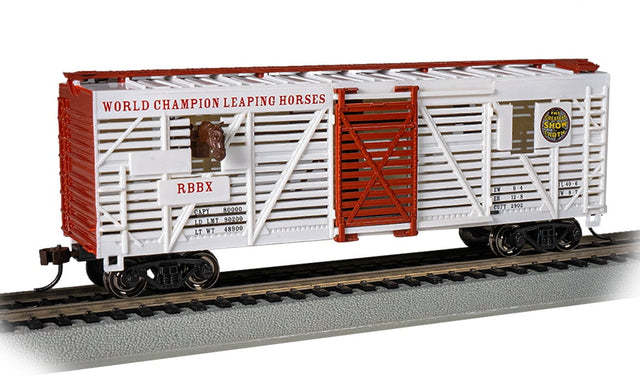 Bachmann Stock Car Bachmann 16613 HO Scale 40' Animated Ringling Bros Stock Car with Horses