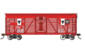 Bachmann Stock Car Bachmann 19710 HO Scale 40' Animated Stock Car Chicago NorthWestern CNW 52025 with Cattle