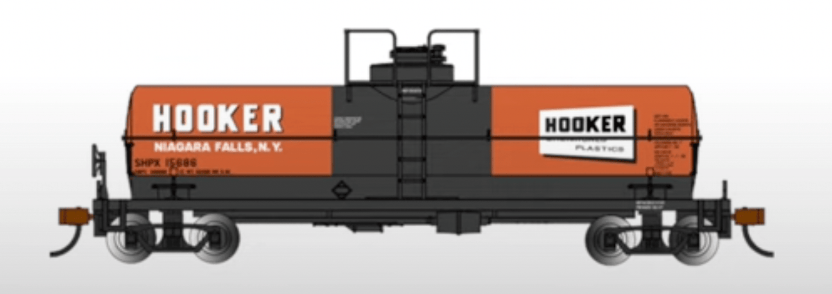 Bachmann Tank Car Bachmann 75803 HO Scale Chemical Tank Car Hooker Chemicals "Niagra Falls NY"  SHPX15686