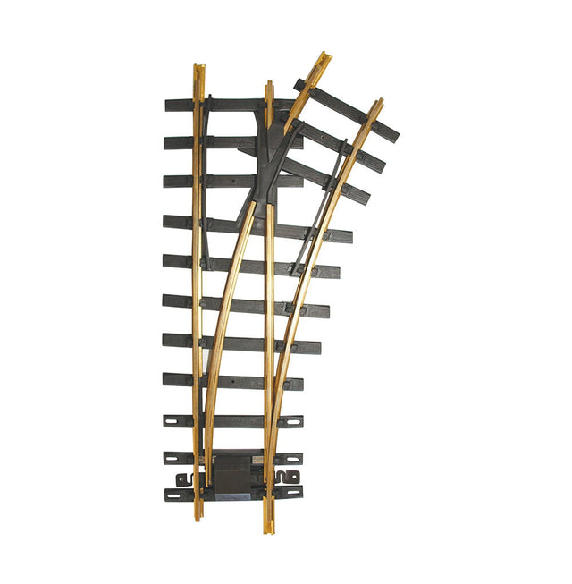 Bachmann Track - Switch Bachmann 94658 G Gauge Manual 30 Degree Brass Turnout - Right Hand