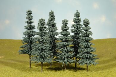 Bachmann Trees - Evergreen Bachmann SceneScapes 32212 8"-10" Blue Spruce Trees (3 Pack)