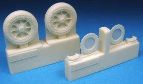 Barracudda Studios DETAIL PARTS Barracuda Studios F8F2 Bearcat Late Main Wheels (Resin) 1/48
