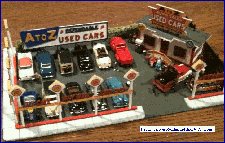 Blair Line MODEL TRAINS Blair Line HO A-to-Z Used Car Lot Kit