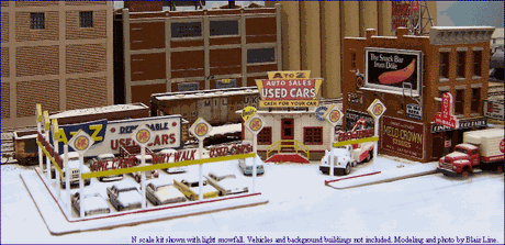Blair Line MODEL TRAINS Blair Line HO A-to-Z Used Car Lot Kit