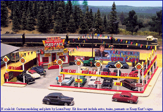 Blair Line MODEL TRAINS Blair Line HO A-to-Z Used Car Lot Kit