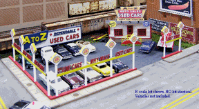 Blair Line MODEL TRAINS Blair Line HO A-to-Z Used Car Lot Kit