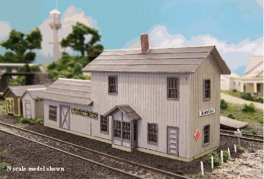 Blair Line MODEL TRAINS Blair Line HO Blairstown 2-Story Depot Kit