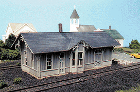 Blair Line MODEL TRAINS Blair Line HO Chesapeake & Ohio Depot - Standard #1 Design Laser-Cut Wood Kit