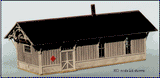 Blair Line MODEL TRAINS Blair Line HO Chesapeake & Ohio Depot - Standard #1 Design Laser-Cut Wood Kit