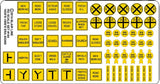 Blair Line MODEL TRAINS Blair Line HO Highway Signs - Vintage Caution 1930s-1950s (Black, Yellow)