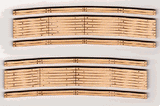 Blair Line MODEL TRAINS Blair Line HO Laser-Cut Curved 2-Lane Wood Grade Crossing Pkg. (2) - 24" Radius