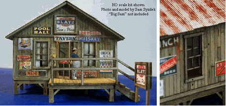 Blair Line MODEL TRAINS Blair Line HO Sam's Roadhouse w/Outhouse Kit