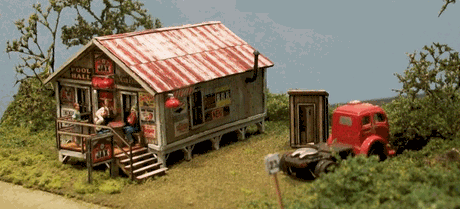 Blair Line MODEL TRAINS Blair Line HO Sam's Roadhouse w/Outhouse Kit