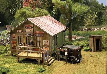 Blair Line MODEL TRAINS Blair Line HO Sam's Roadhouse w/Outhouse Kit
