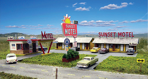 Blair Line MODEL TRAINS Blair Line HO Sunset Motel Kit