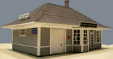 Blair Line MODEL TRAINS Blair Line HO Walnut Grove Depot Laser-Cut Wood Kit