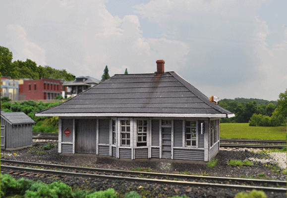 Blair Line MODEL TRAINS Blair Line HO Walnut Grove Depot Laser-Cut Wood Kit