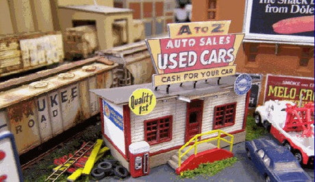 Blair Line MODEL TRAINS Blair Line N A-to-Z Used Car Lot Kit
