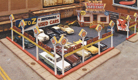 Blair Line MODEL TRAINS Blair Line N A-to-Z Used Car Lot Kit