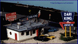Blair Line MODEL TRAINS Blair Line N Dari-King Drive In Restaurant Kit