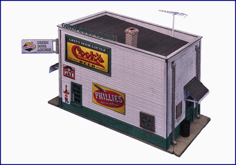 Blair Line MODEL TRAINS Blair Line N Green Door Lounge Laser-Cut Wood Kit