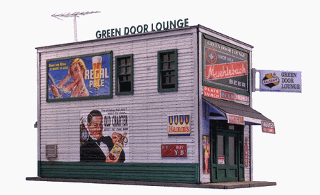 Blair Line MODEL TRAINS Blair Line N Green Door Lounge Laser-Cut Wood Kit