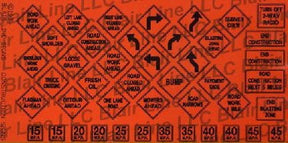 Blair Line MODEL TRAINS Blair Line N Highway Signs - Construction 1950s-Present (black, orange)