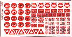 Blair Line MODEL TRAINS Blair Line N Highway Signs - Regulatory Signs #2 1930-Present (Red, White)