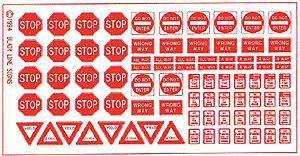 Blair Line MODEL TRAINS Blair Line N Highway Signs - Regulatory Signs #2 1930-Present (Red, White)