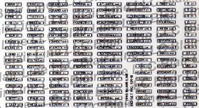 Blair Line MODEL TRAINS Blair Line N Highway Signs - Street Signs (black, white)