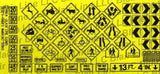 Blair Line MODEL TRAINS Blair Line N Highway Signs - Warning #1 1971-Present (Black, Yellow)