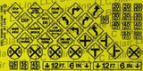 Blair Line MODEL TRAINS Blair Line N Highway Signs -Warning #3 1948-Present (black, yellow)
