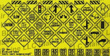 Blair Line MODEL TRAINS Blair Line N Highway Signs -- Warning #4 1948-Present (Black, Yellow)